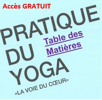 Table des matières "La voie du coeur"